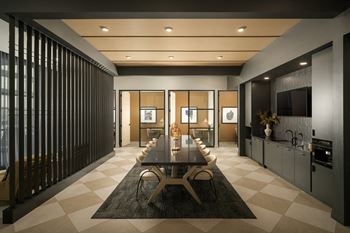 Conference area with tv